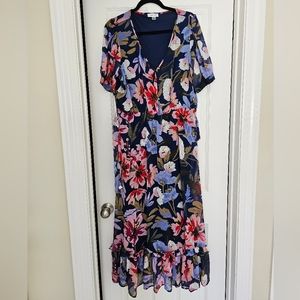 Navy/Floral Calvin Klein Dress